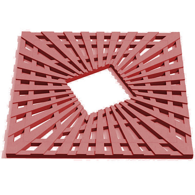 Приствольная решетка ПП ZKING ATMOSPHERE 1200х1200мм Красная