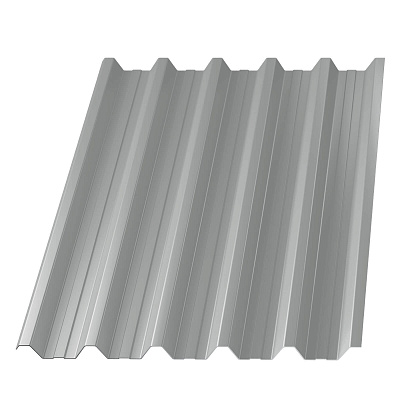 Профнастил C-44 RAL 9006 Серебро 0.45 мм фото Центр Металлокровли