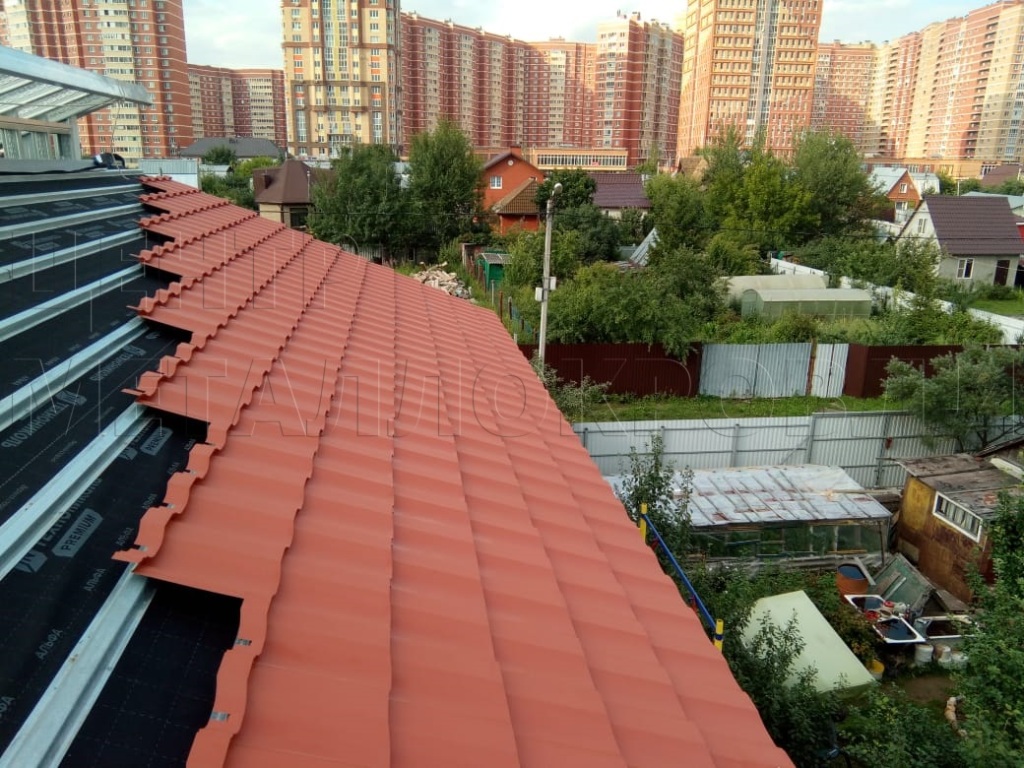 Металлочерепица Геркулес 8004 терракотовый Стальной Бархат от Центра Металокровли в Йошкар-Оле