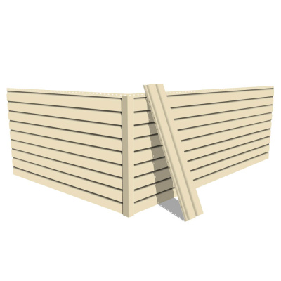 Фото сайдинга металлического (металлосайдинга) Корабельная доска RAL1015 Слоновая кость для фасада дома