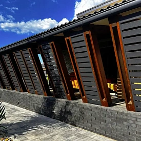 Беседка из металлопланкена RAL7024 Серый Графит RoofTop Бархат